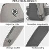 imageG4Free Canvas Sling Bag Crossbody Backpack with USB Charging Port ampamp RFID Blocking Hiking Daypack Chest Bag for Women MenGrey