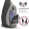 imageG4Free Canvas Sling Bag Crossbody Backpack with USB Charging Port ampamp RFID Blocking Hiking Daypack Chest Bag for Women MenGrey