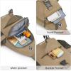 imageG4Free Canvas Sling Bag Crossbody Backpack with USB Charging Port ampamp RFID Blocking Hiking Daypack Chest Bag for Women MenLight Tan