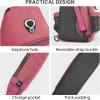 imageG4Free Canvas Sling Bag Crossbody Backpack with USB Charging Port ampamp RFID Blocking Hiking Daypack Chest Bag for Women MenPink