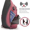 imageG4Free Canvas Sling Bag Crossbody Backpack with USB Charging Port ampamp RFID Blocking Hiking Daypack Chest Bag for Women MenPink