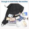 imageG4Free Casual Crossbody Bag Sling Daypack for Women Lightweight Backpack Fashionable Chest Bag for Daily OutingsBlack