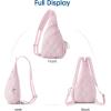imageG4Free Casual Crossbody Bag Sling Daypack for Women Lightweight Backpack Fashionable Chest Bag for Daily OutingsPink