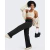 imageG4Free Fleece Lined Pants Women High Waisted Wide Leg Pants Winter Warm Thermal Sweatpants with Pockets 29quot31quot33quotBlack