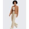 imageG4Free Fleece Lined Pants Women High Waisted Wide Leg Pants Winter Warm Thermal Sweatpants with Pockets 29quot31quot33quotLight Khaki