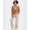 imageG4Free Fleece Lined Pants Women High Waisted Wide Leg Pants Winter Warm Thermal Sweatpants with Pockets 29quot31quot33quotLight Khaki
