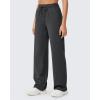 imageG4Free Fleece Lined Pants Women Wide Leg Sweatpants with Pockets Drawstring Lounge Athletic Track Fall WinterDark Gray