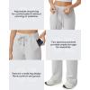 imageG4Free Fleece Lined Pants Women Wide Leg Sweatpants with Pockets Drawstring Lounge Athletic Track Fall WinterGlacier Gray