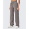 imageG4Free Fleece Lined Pants Women Wide Leg Sweatpants with Pockets Drawstring Lounge Athletic Track Fall WinterTaupe