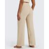 imageG4Free Fleece Lined Pants Women Wide Leg Yoga Pants with Pockets Casual High Waisted Sweatpants 29quot31quot33quotLight Khaki