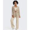 imageG4Free Fleece Lined Pants Women Wide Leg Yoga Pants with Pockets Casual High Waisted Sweatpants 29quot31quot33quotLight Khaki