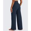 imageG4Free Fleece Lined Pants Women Wide Leg Yoga Pants with Pockets Casual High Waisted Sweatpants 29quot31quot33quotNavy Blue