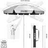 imageG4Free Heavy Duty Beach Umbrella for Sand UPF 50 UV Protection Sun Shelter Double Canopy with Air Vent and Push Button Tilt 65 ft Portable Parasols with Carry Bag for Outdoor Patio PoolBlack