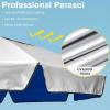 imageG4Free Heavy Duty Beach Umbrella for Sand UPF 50 UV Protection Sun Shelter Double Canopy with Air Vent and Push Button Tilt 65 ft Portable Parasols with Carry Bag for Outdoor Patio PoolBlue