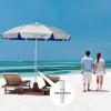 imageG4Free Heavy Duty Beach Umbrella for Sand UPF 50 UV Protection Sun Shelter Double Canopy with Air Vent and Push Button Tilt 65 ft Portable Parasols with Carry Bag for Outdoor Patio PoolBlue