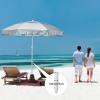 imageG4Free Heavy Duty Beach Umbrella for Sand UPF 50 UV Protection Sun Shelter Double Canopy with Air Vent and Push Button Tilt 65 ft Portable Parasols with Carry Bag for Outdoor Patio PoolLake Blue