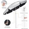 imageG4Free Heavy Duty Beach Umbrella for Sand UPF 50 UV Protection Sun Shelter Double Canopy with Air Vent and Push Button Tilt 65 ft Portable Parasols with Carry Bag for Outdoor Patio PoolBlack