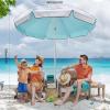 imageG4Free Heavy Duty Beach Umbrella for Sand UPF 50 UV Protection Sun Shelter Double Canopy with Air Vent and Push Button Tilt 65 ft Portable Parasols with Carry Bag for Outdoor Patio PoolLake Blue