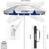 imageG4Free Heavy Duty Beach Umbrella for Sand UPF 50 UV Protection Sun Shelter Double Canopy with Air Vent and Push Button Tilt 65 ft Portable Parasols with Carry Bag for Outdoor Patio PoolBlue
