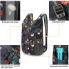 imageG4Free Lightweight Packable Hiking Backpack for Men Women Small Hiking Daypacks Foldable Shoulder Pack Casual Outdoor Bag 11LBlack Flower
