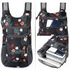 imageG4Free Lightweight Packable Hiking Backpack for Men Women Small Hiking Daypacks Foldable Shoulder Pack Casual Outdoor Bag 11LBlack Flower
