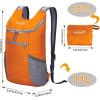 imageG4Free Lightweight Packable Hiking Backpack for Men Women Small Hiking Daypacks Foldable Shoulder Pack Casual Outdoor Bag 11LOrange