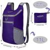 imageG4Free Lightweight Packable Hiking Backpack for Men Women Small Hiking Daypacks Foldable Shoulder Pack Casual Outdoor Bag 11LPurple