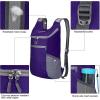 imageG4Free Lightweight Packable Hiking Backpack for Men Women Small Hiking Daypacks Foldable Shoulder Pack Casual Outdoor Bag 11LPurple