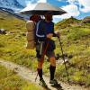 imageG4Free Liteflex Hiking Umbrella Mini Compact Ultralight Collapsible Reflective Silver Trekking Backpacking UmbrellaBlack