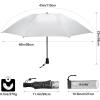 imageG4Free Liteflex Hiking Umbrella Mini Compact Ultralight Collapsible Reflective Silver Trekking Backpacking UmbrellaBlack