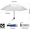 imageG4Free Liteflex Hiking Umbrella Mini Compact Ultralight Collapsible Reflective Silver Trekking Backpacking UmbrellaBlue