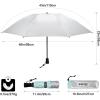 imageG4Free Liteflex Hiking Umbrella Mini Compact Ultralight Collapsible Reflective Silver Trekking Backpacking UmbrellaLake Blue