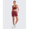imageG4Free Modal Soft Casual Shorts for Women High Waisted Drawstring Summer Sweat Shorts with PocketsBurgundy