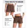 imageG4Free Modal Soft Casual Shorts for Women High Waisted Drawstring Summer Sweat Shorts with PocketsCoffee