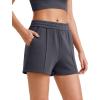 imageG4Free Modal Soft Casual Shorts for Women High Waisted Drawstring Summer Sweat Shorts with PocketsDark Grey