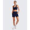 imageG4Free Modal Soft Casual Shorts for Women High Waisted Drawstring Summer Sweat Shorts with PocketsDark Navy