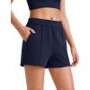 imageG4Free Modal Soft Casual Shorts for Women High Waisted Drawstring Summer Sweat Shorts with PocketsDark Navy