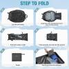 imageG4Free Packable Hiking Backpack 20L Lightweight Foldable Travel Daypack with Thickened Back Panel for Men WomenBlackBlack