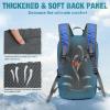 imageG4Free Packable Hiking Backpack 20L Lightweight Foldable Travel Daypack with Thickened Back Panel for Men WomenBlackBlue
