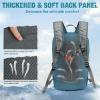 imageG4Free Packable Hiking Backpack 20L Lightweight Foldable Travel Daypack with Thickened Back Panel for Men WomenBlackGrey