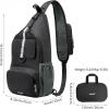 imageG4Free Packable Sling Backpack Small Crossbody Sling Bag Travel Hiking Daypack Casual Foldable Shoulder Chest BagBlack