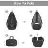 imageG4Free Packable Sling Backpack Small Crossbody Sling Bag Travel Hiking Daypack Casual Foldable Shoulder Chest BagBlack