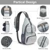 imageG4Free Packable Sling Backpack Small Crossbody Sling Bag Travel Hiking Daypack Casual Foldable Shoulder Chest BagGray
