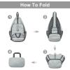 imageG4Free Packable Sling Backpack Small Crossbody Sling Bag Travel Hiking Daypack Casual Foldable Shoulder Chest BagGray