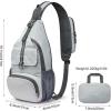 imageG4Free Packable Sling Backpack Small Crossbody Sling Bag Travel Hiking Daypack Casual Foldable Shoulder Chest BagGray