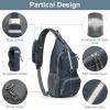 imageG4Free Packable Sling Backpack Small Crossbody Sling Bag Travel Hiking Daypack Casual Foldable Shoulder Chest BagGrey