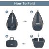 imageG4Free Packable Sling Backpack Small Crossbody Sling Bag Travel Hiking Daypack Casual Foldable Shoulder Chest BagGrey
