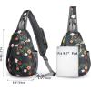 imageG4Free RFID Sling Bag Crossbody Backpack Casual Chest Shoulder Daypack Gym Bag for Hiking Travel 7LBlue LeafBlack Flower