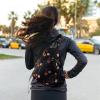 imageG4Free RFID Sling Bag Crossbody Backpack Casual Chest Shoulder Daypack Gym Bag for Hiking Travel 7LBlue LeafBlack Flower