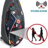 imageG4Free RFID Sling Bag Crossbody Backpack Casual Chest Shoulder Daypack Gym Bag for Hiking Travel 7LBlue LeafBlack Flower